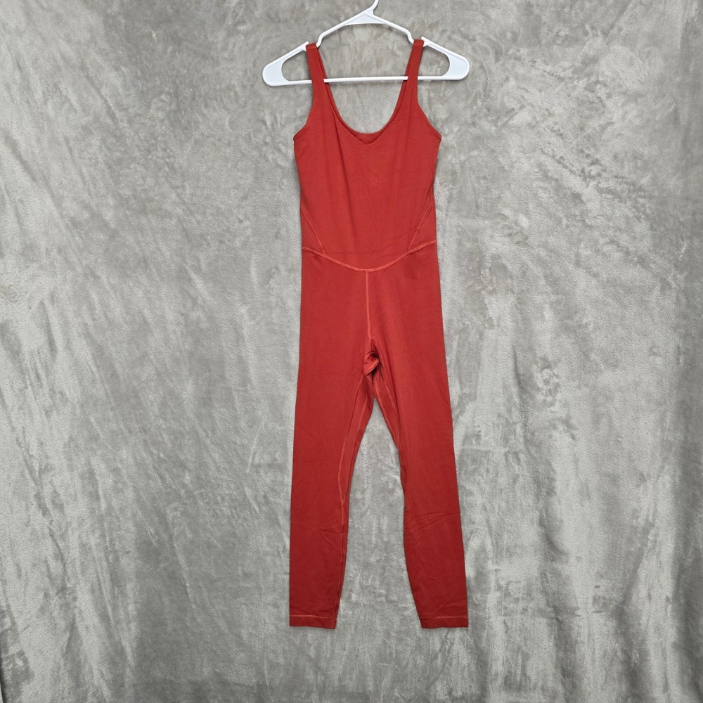 lululemon athletica Red Sleeveless Jumpsuit Romper
